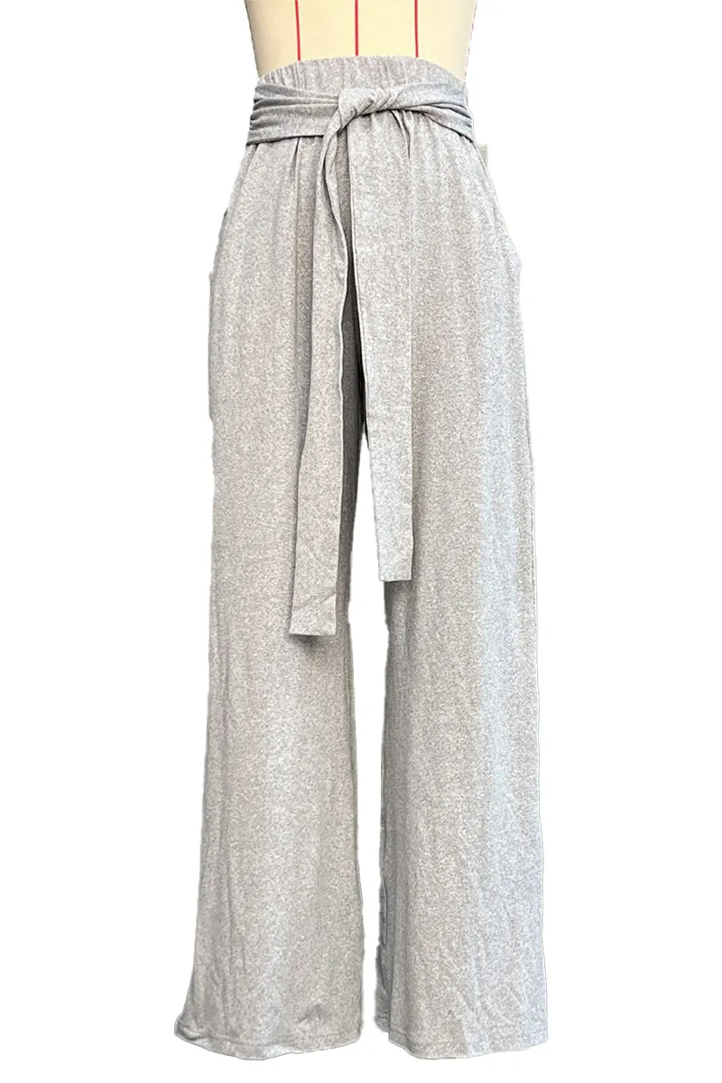 HPR1032 Tie-Waist Wide-Leg Pants Pants
