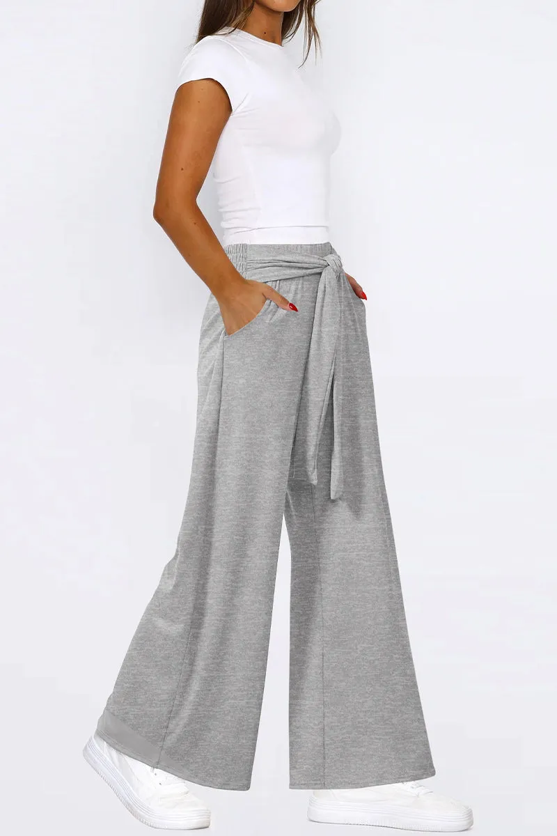 HPR1032 Tie-Waist Wide-Leg Pants Pants