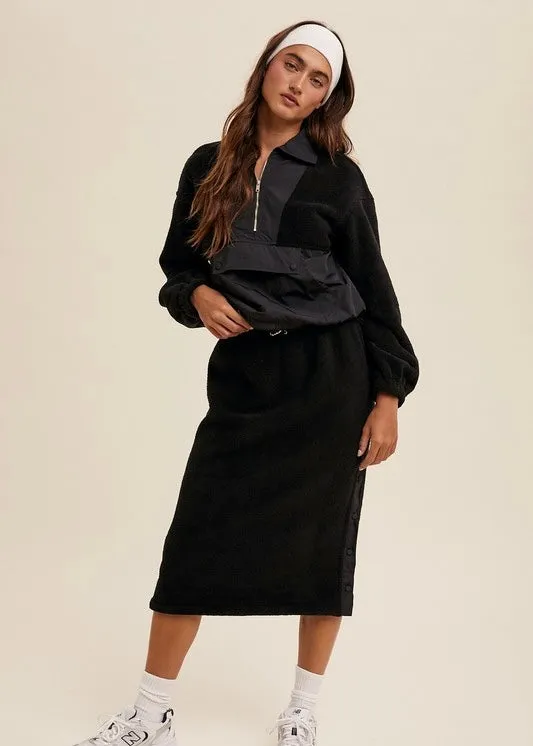 In The Mountains Button Skirt