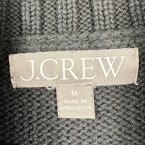 J. Crew Cotton Turtleneck Sweater in Black Size Medium