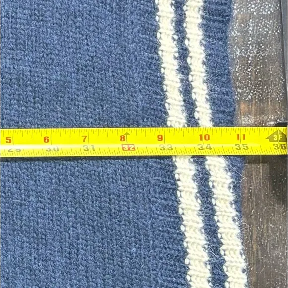 J. Crew Relaxed Turtleneck Poncho with Striped Border Merino Wool / Alpaca XS/S