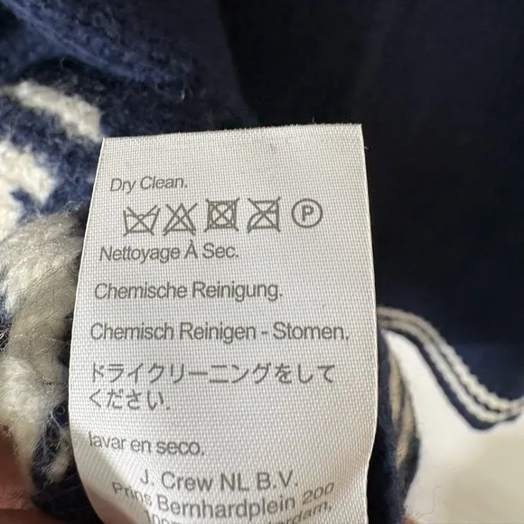 J. Crew Relaxed Turtleneck Poncho with Striped Border Merino Wool / Alpaca XS/S