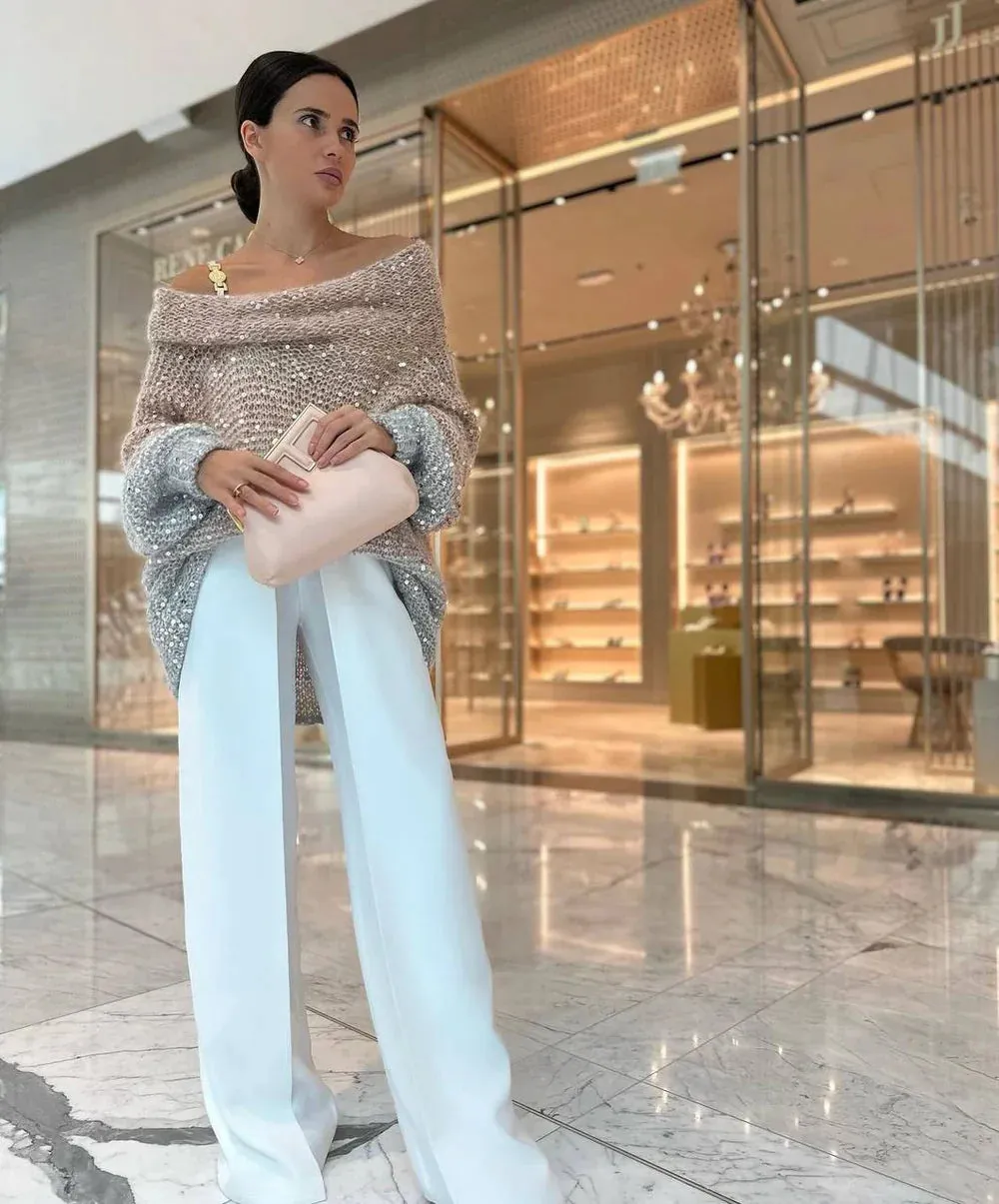 Jenny Gradual Sequin Knit Women Cardigan
