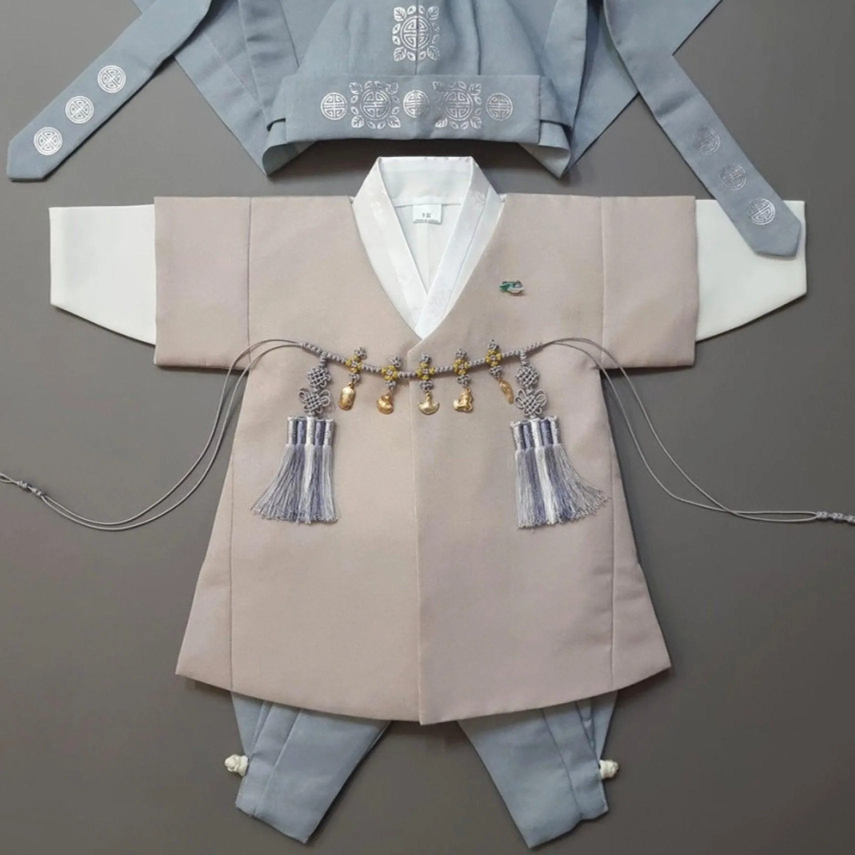 Joon D.Beige Solid 5 Color Pants Boy Hanbok (100D-10YR)