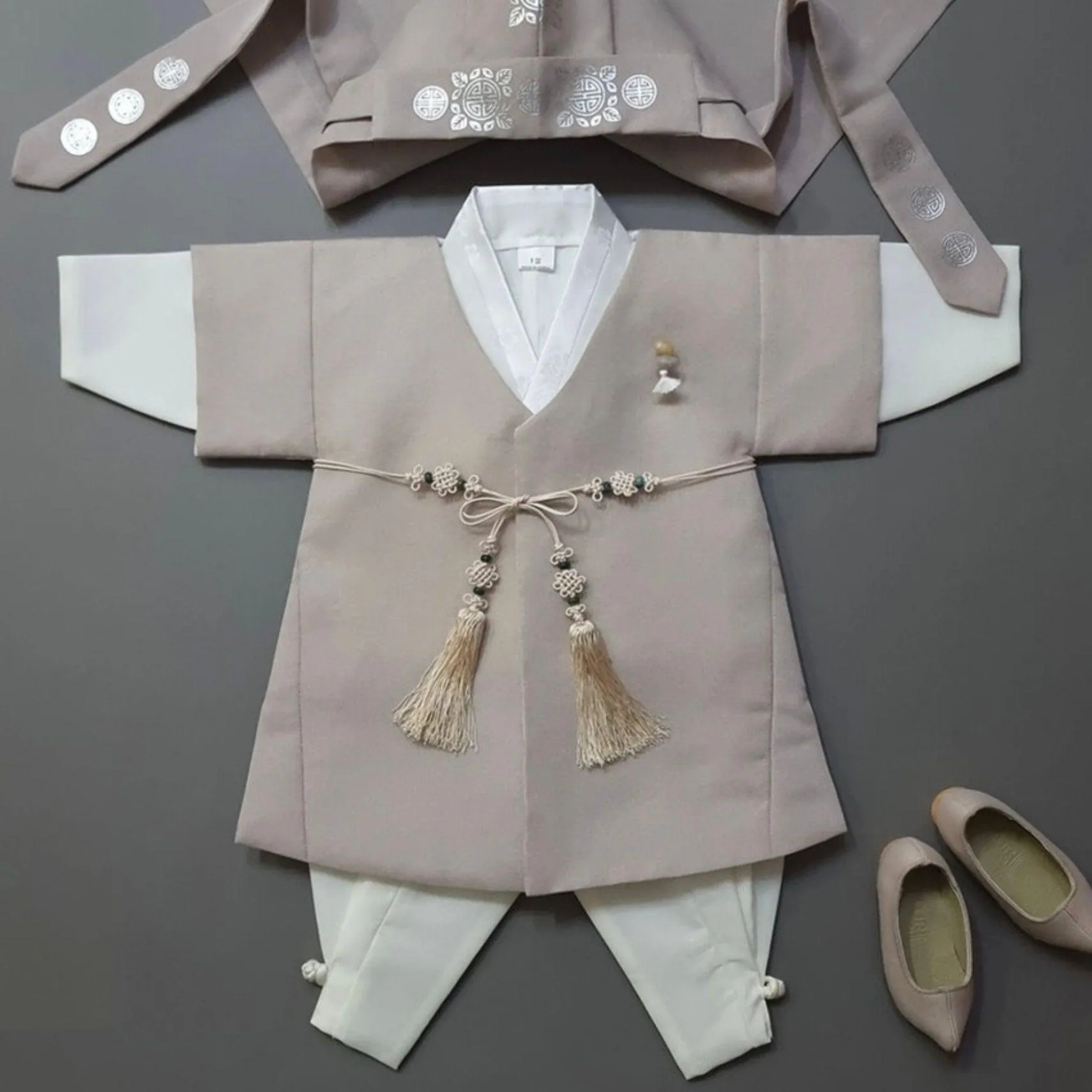 Joon D.Beige Solid 5 Color Pants Boy Hanbok (100D-10YR)