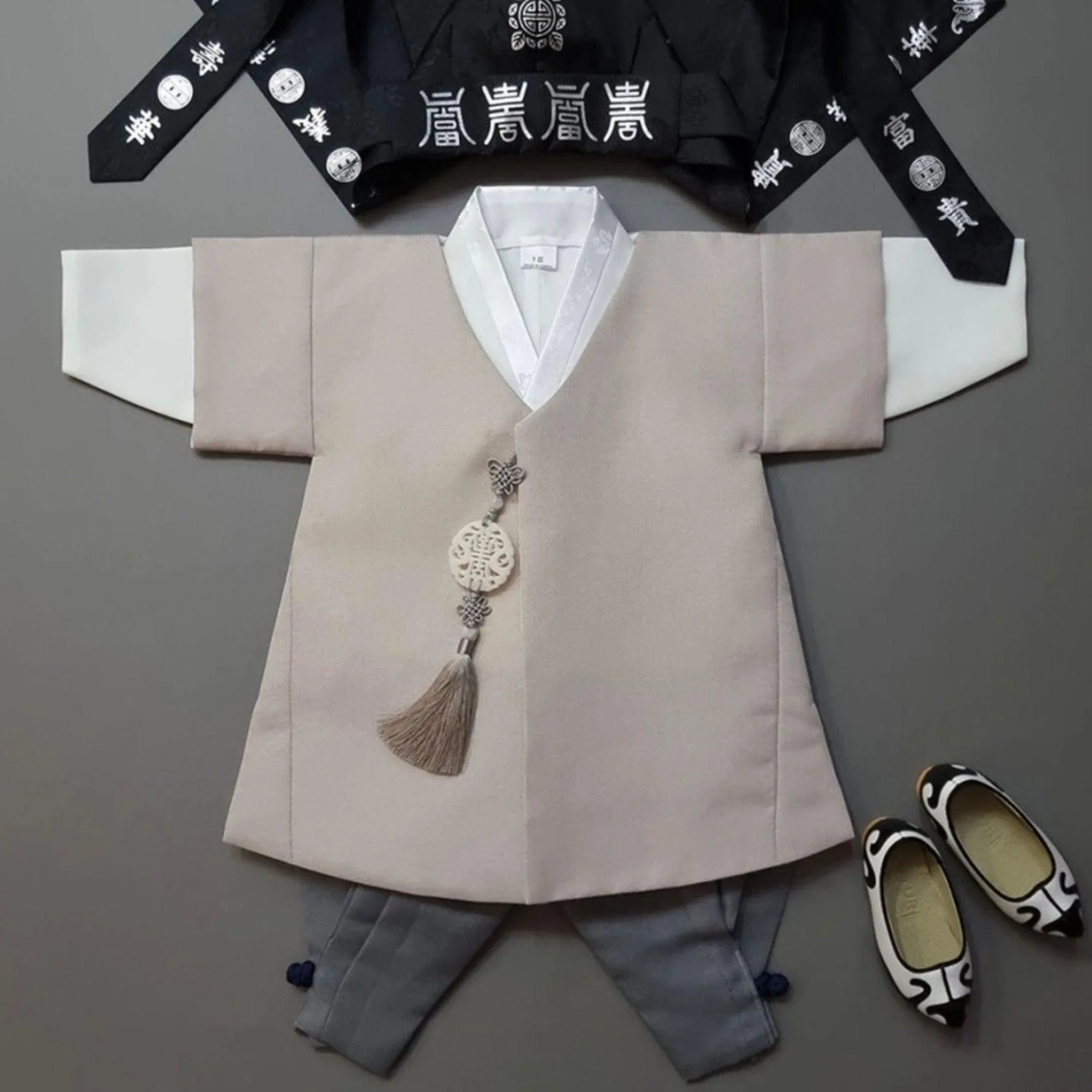 Joon D.Beige Solid 5 Color Pants Boy Hanbok (100D-10YR)