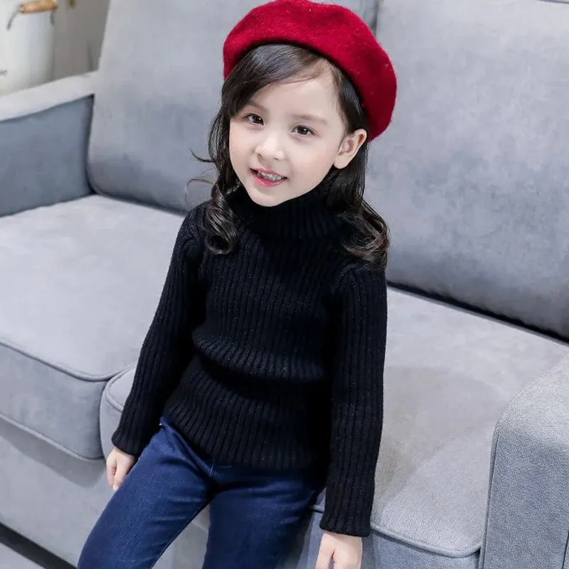 Kids Winter Knitted Turtleneck Sweater