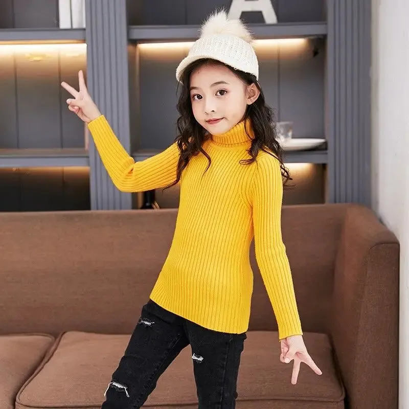 Kids Winter Knitted Turtleneck Sweater