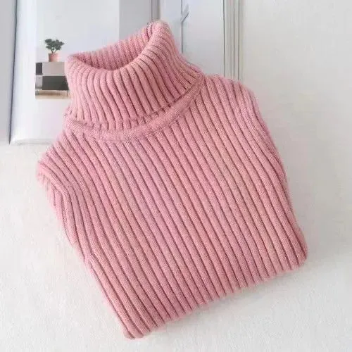 Kids Winter Knitted Turtleneck Sweater