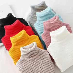 Kids Winter Knitted Turtleneck Sweater