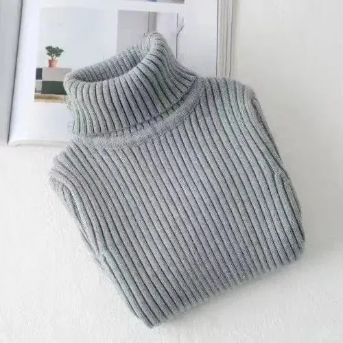 Kids Winter Knitted Turtleneck Sweater