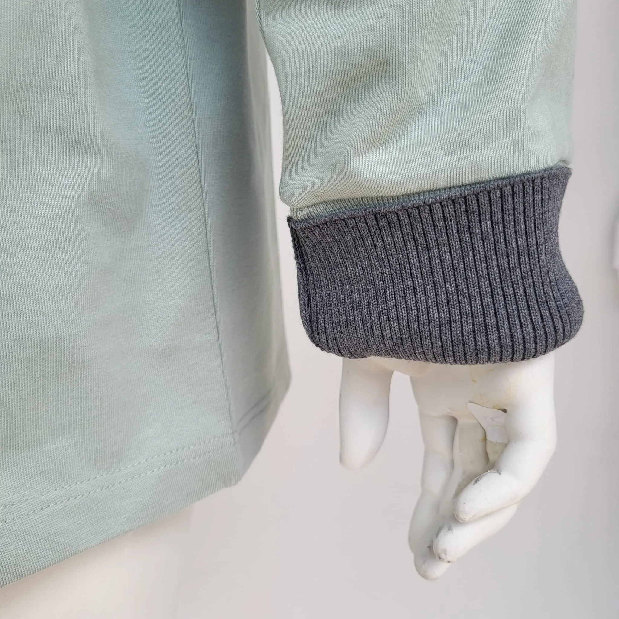 Knit Rib Trompe L'Oeil Printed Sweater