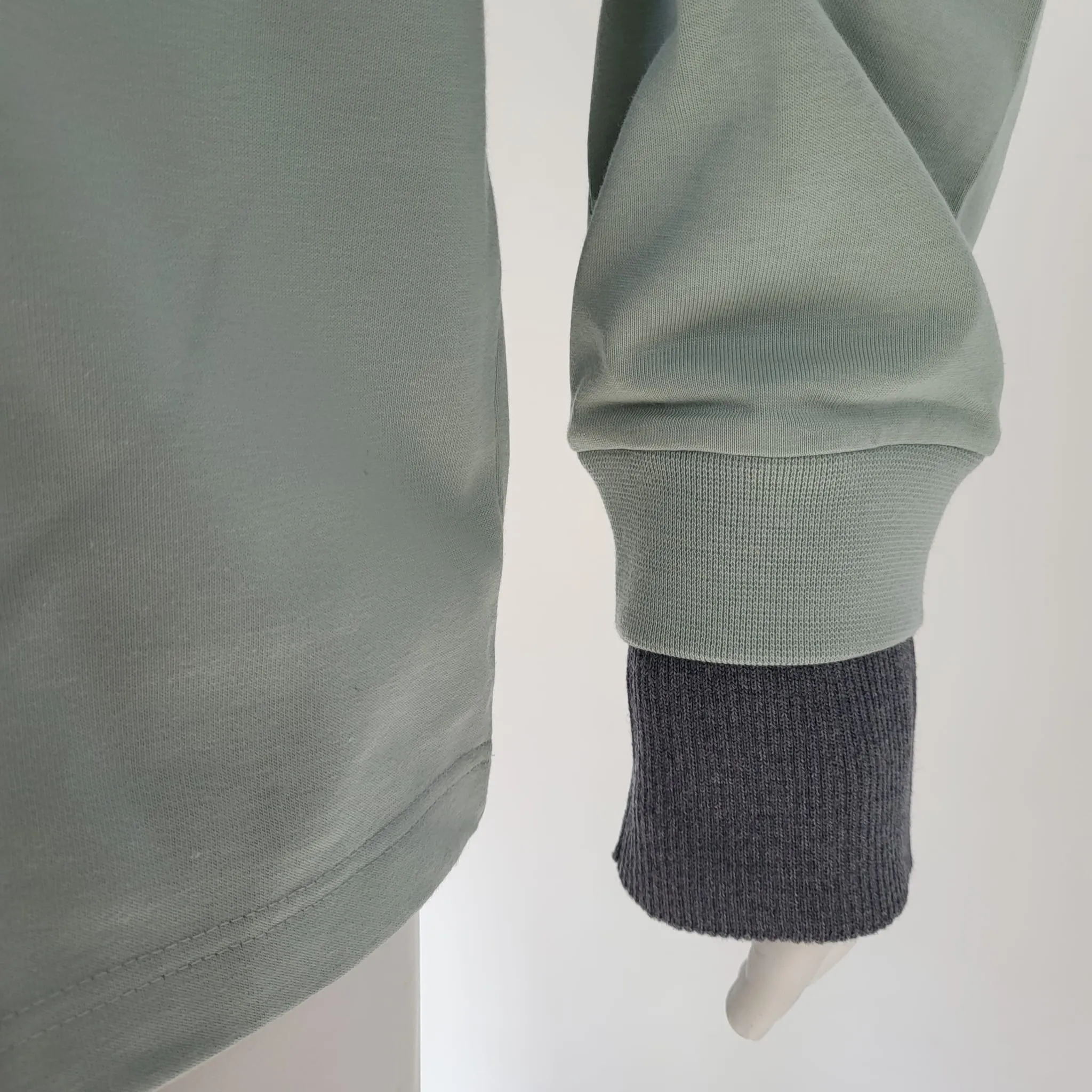 Knit Rib Trompe L'Oeil Printed Sweater