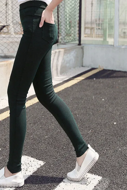Ladies Casual Stretch Denim Jeans Leggings Jeggings Pencil Pants Thin Skinny Leggings Jeans Womens Clothing