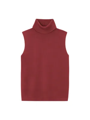 Lafayette 148 Sleeveless Tank Matte Crepe in Scarlet