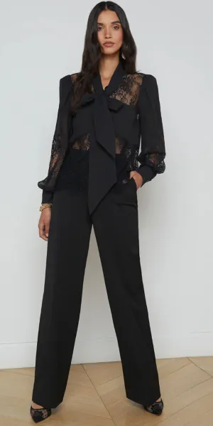 L'AGENCE Emmelina Tie Neck Top