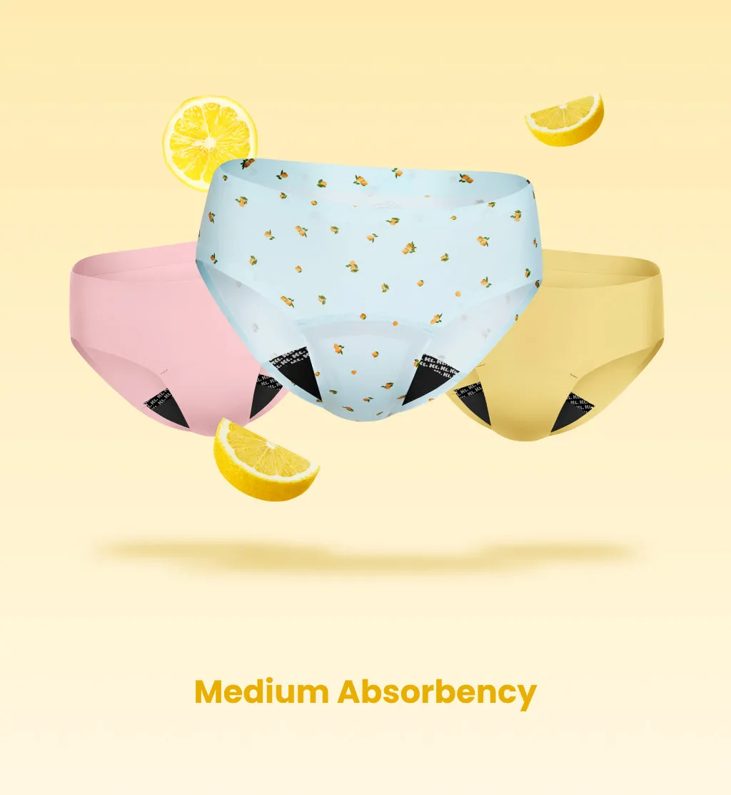 Leakproof UltraThin No-Show Underwear Bikini 3-Pack