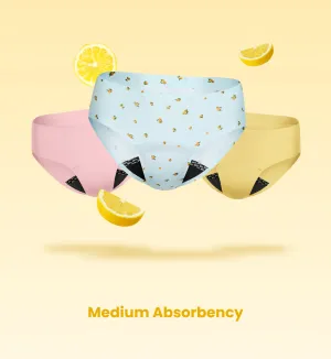 Leakproof UltraThin No-Show Underwear Bikini 3-Pack