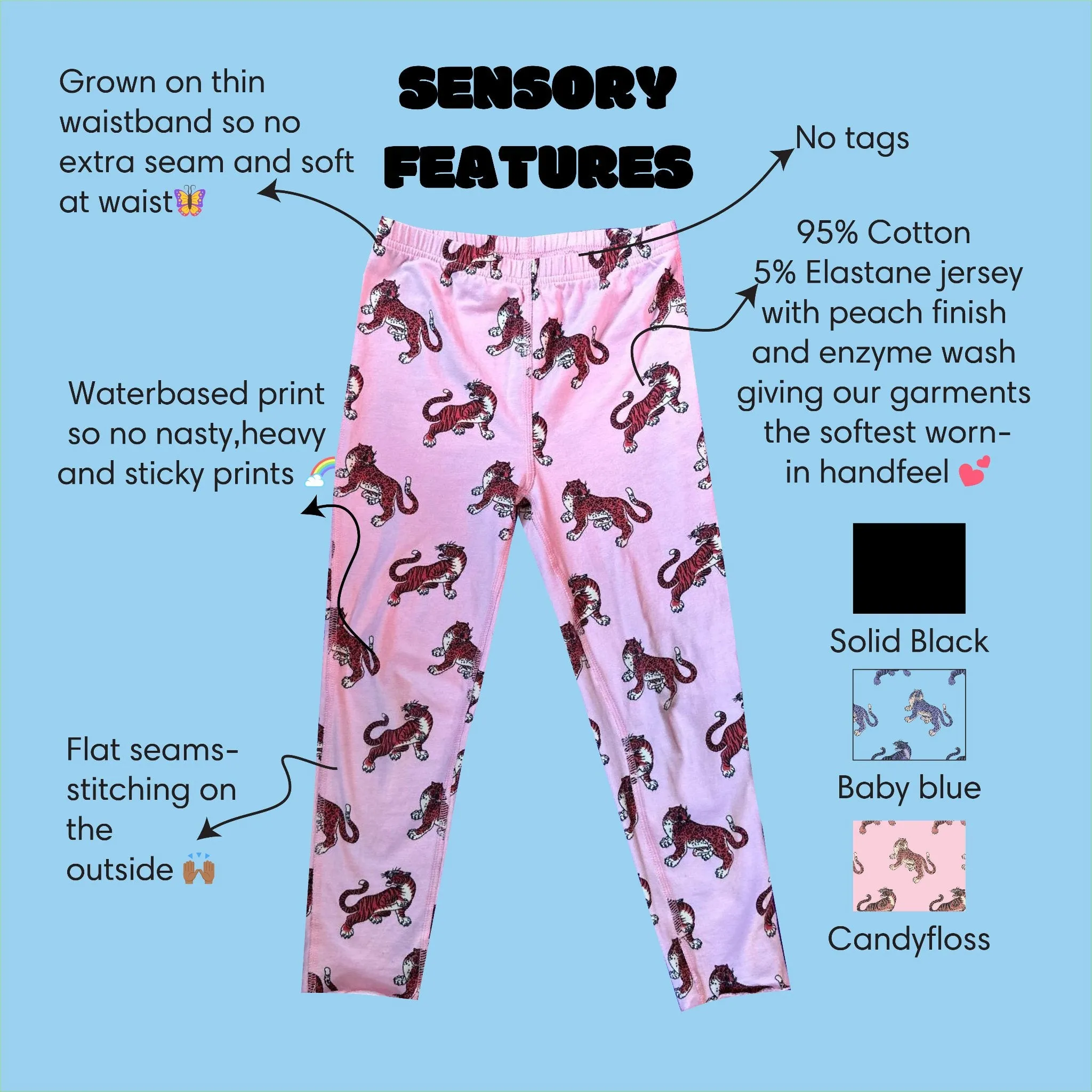 Legging- Candyfloss Tiger/ Leopard Print