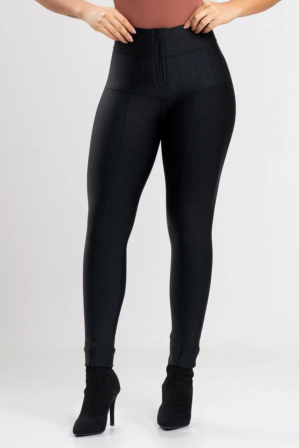 Legging Casual Lipo Tummy Control Black