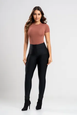 Legging Casual Lipo Tummy Control Black