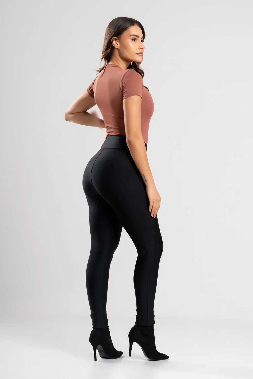 Legging Casual Lipo Tummy Control Black