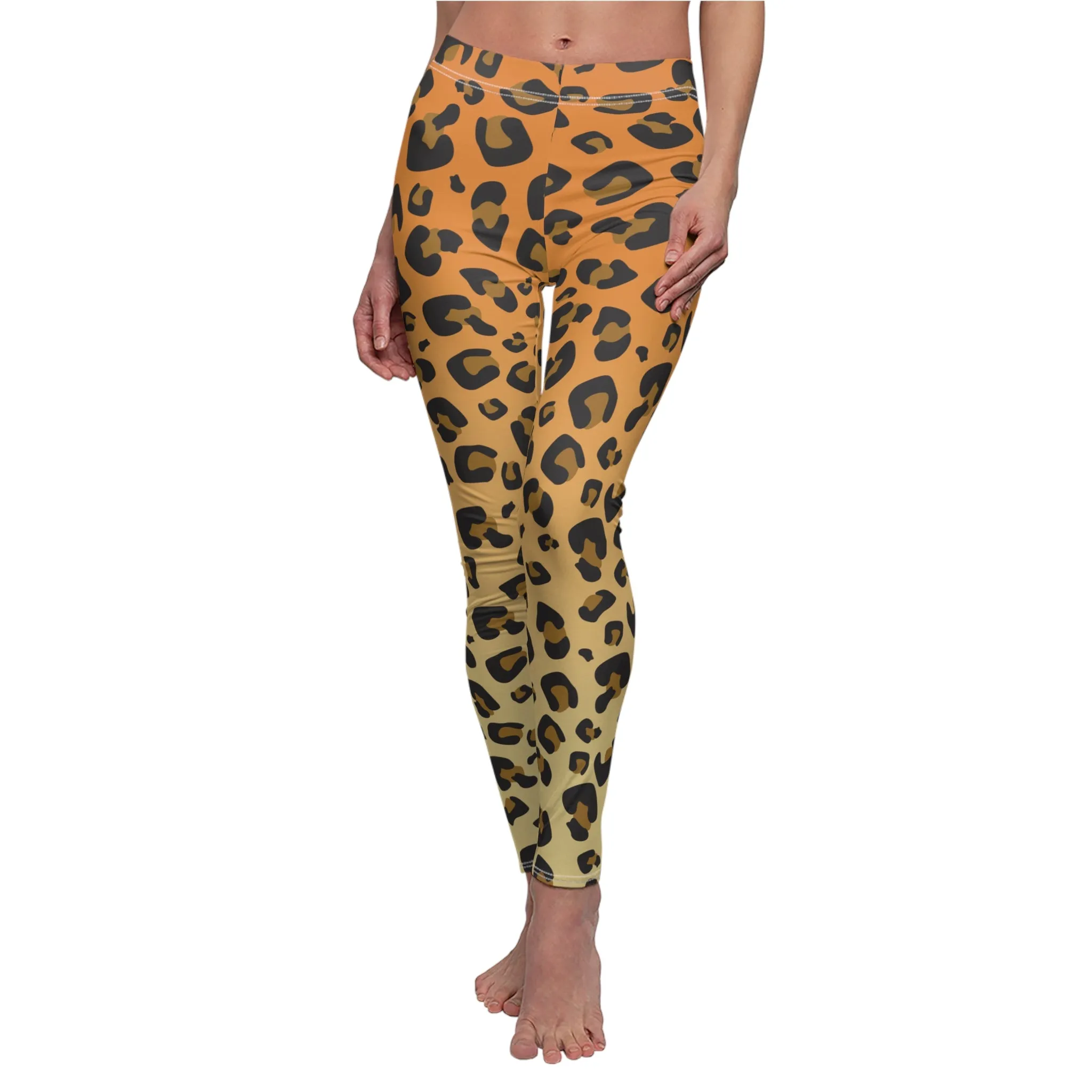 Leopard Print Womens Leggings Animal Print Yoga Pants - Saiko Studio