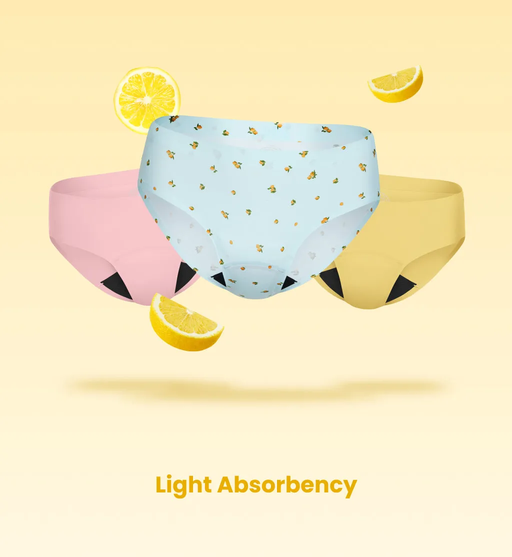 Light Leakproof No-Show Underwear Bikini 3-Pack