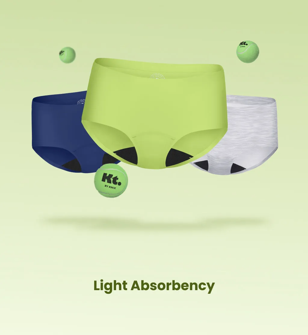 Light Leakproof No-Show Underwear Boyshort 3-Pack