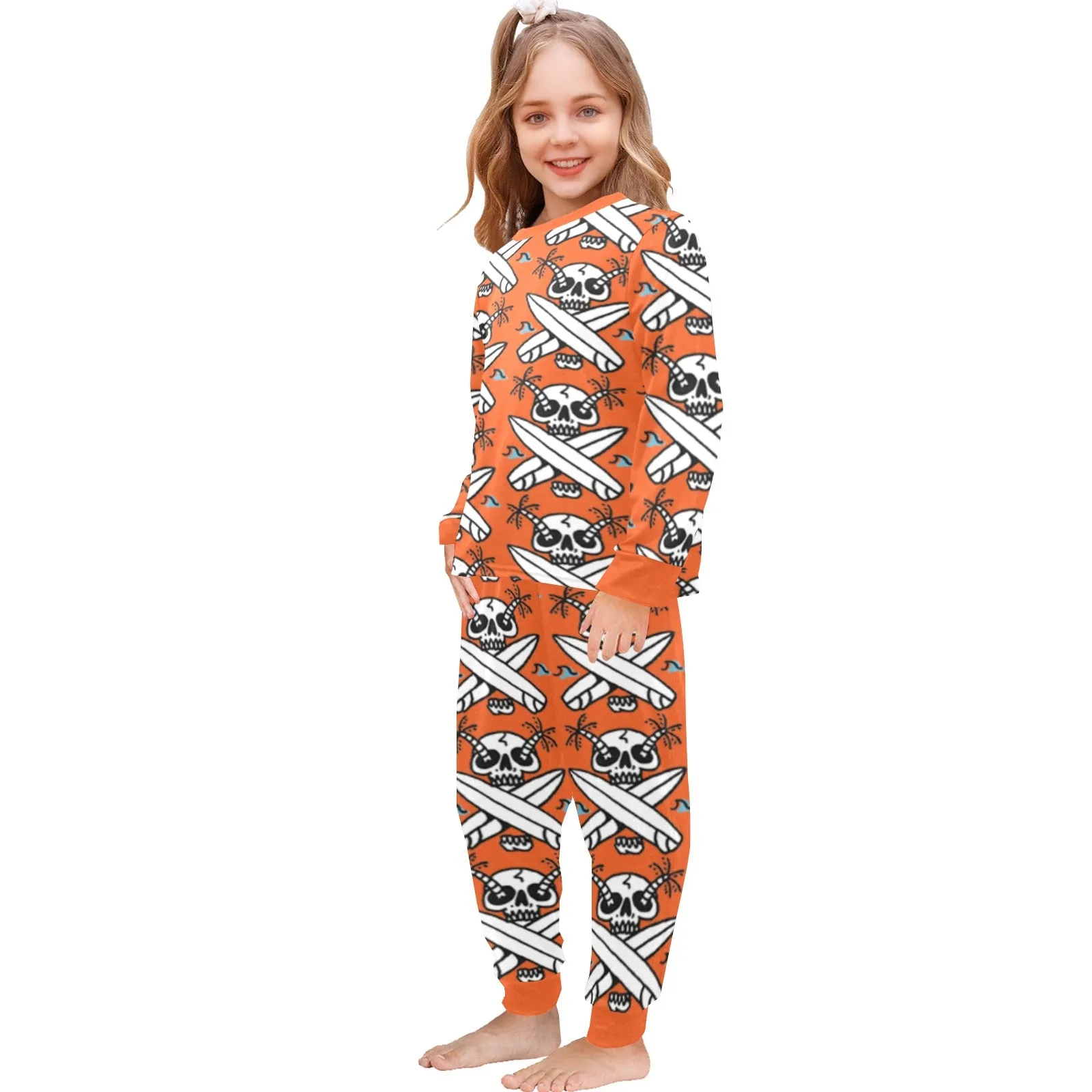 Little Girls' Crew Neck Long Pajama Set