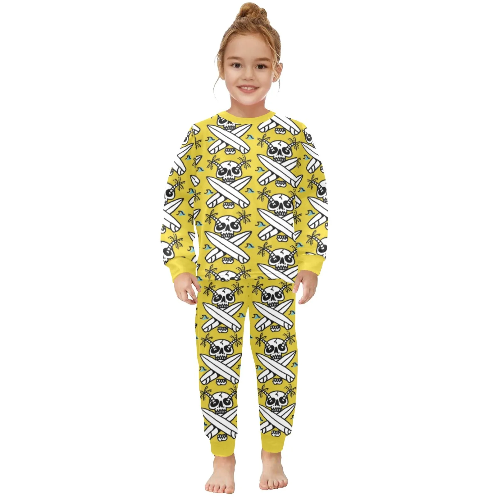 Little Girls' Crew Neck Long Pajama Set