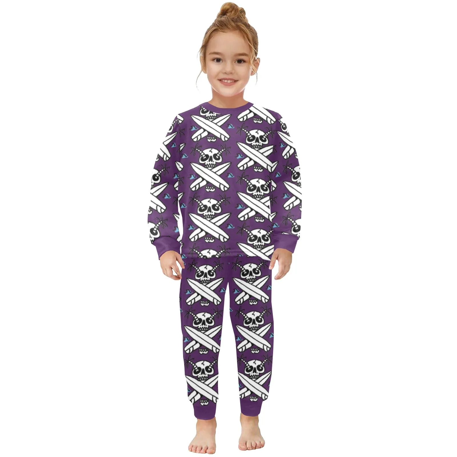 Little Girls' Crew Neck Long Pajama Set