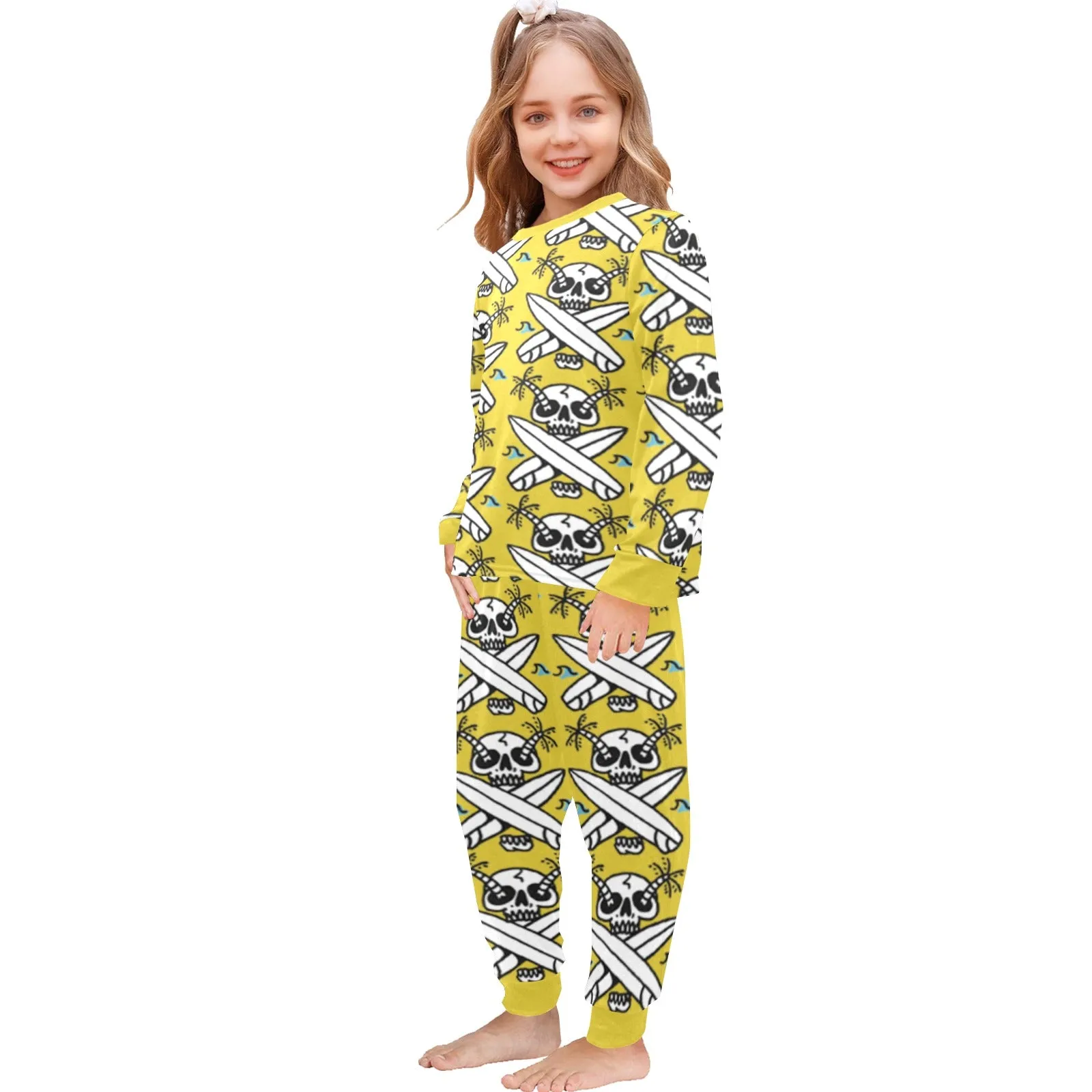 Little Girls' Crew Neck Long Pajama Set