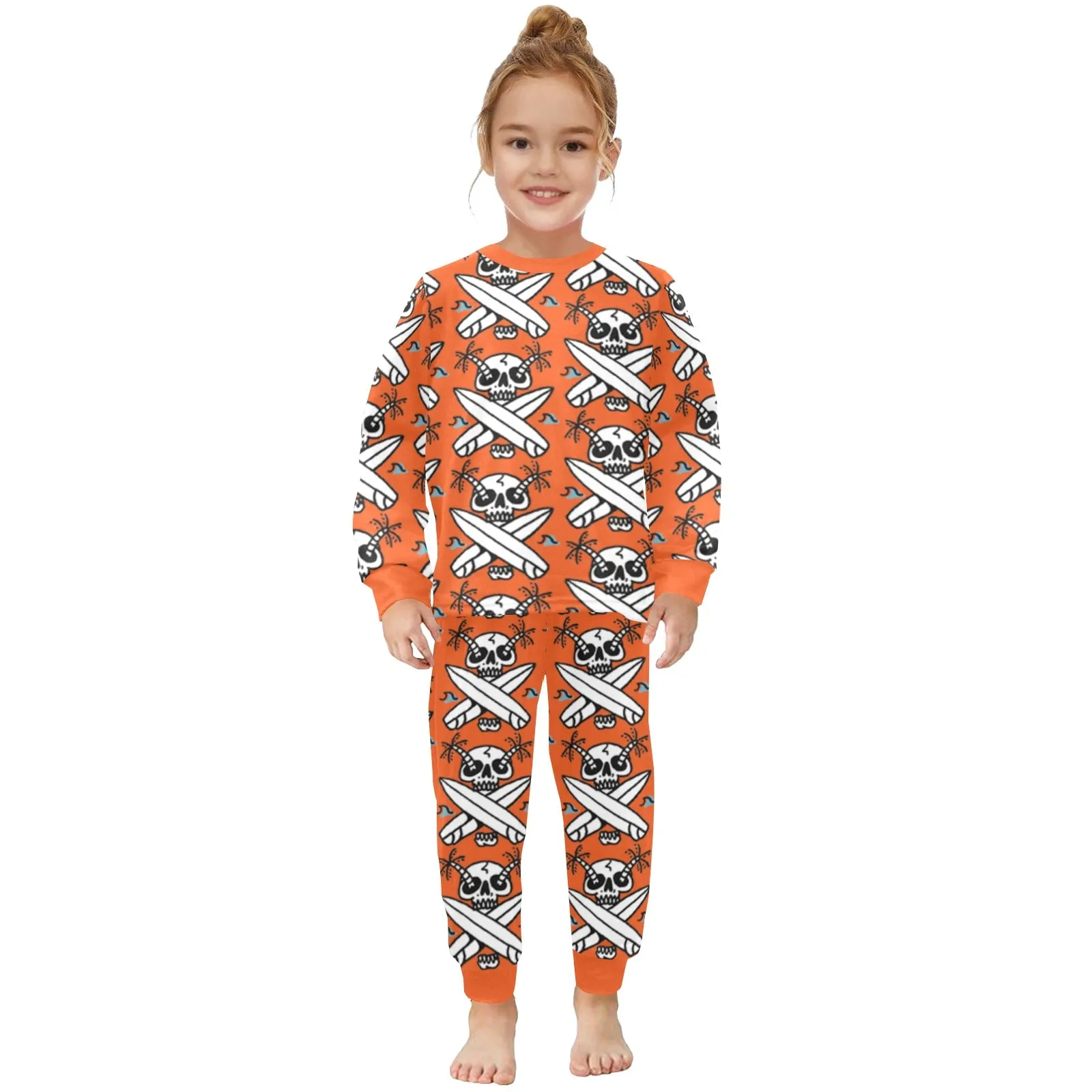 Little Girls' Crew Neck Long Pajama Set