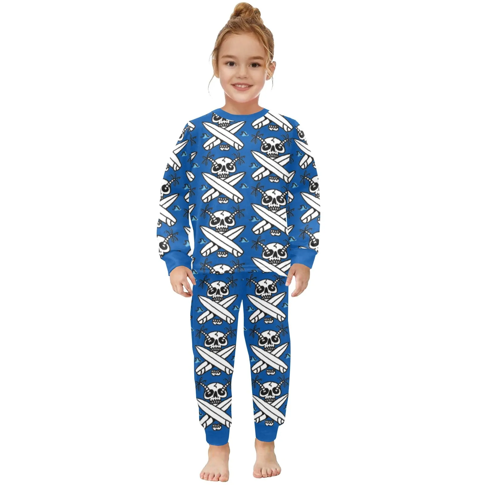 Little Girls' Crew Neck Long Pajama Set
