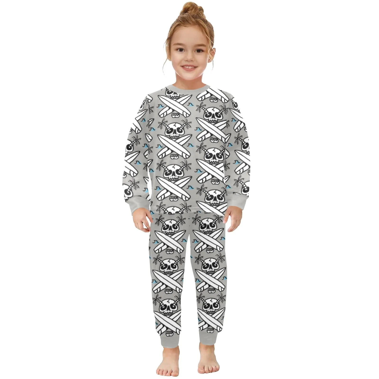 Little Girls' Crew Neck Long Pajama Set