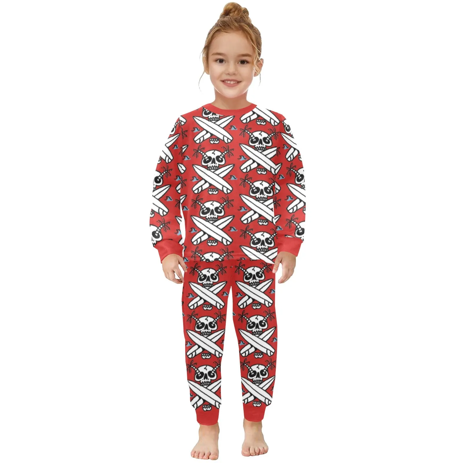 Little Girls' Crew Neck Long Pajama Set