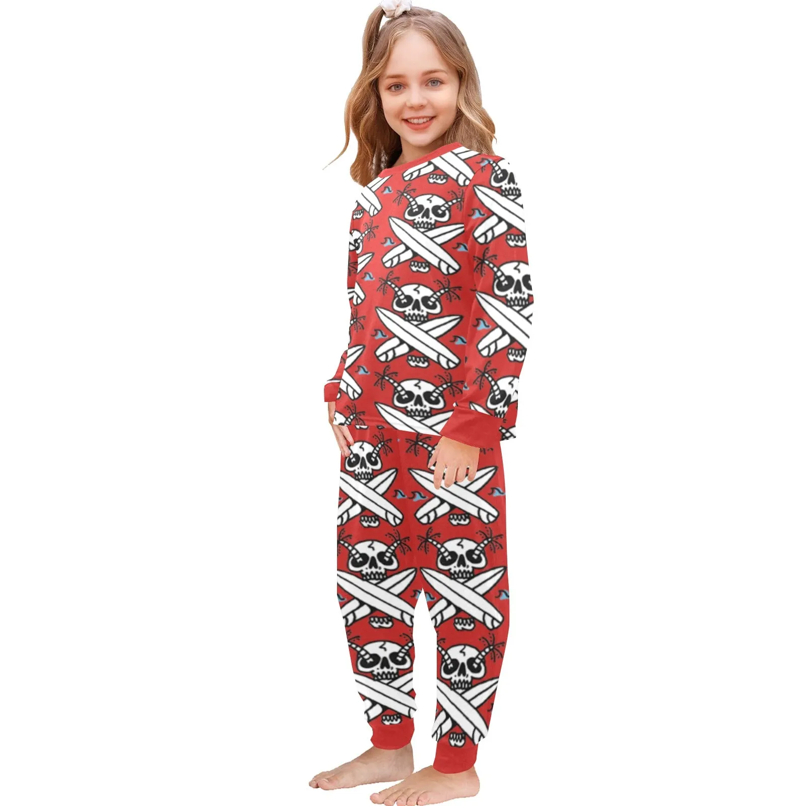 Little Girls' Crew Neck Long Pajama Set