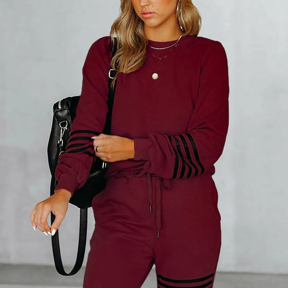 Long Sleeve And Pants Set with Tie Waist