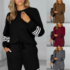 Long Sleeve And Pants Set with Tie Waist