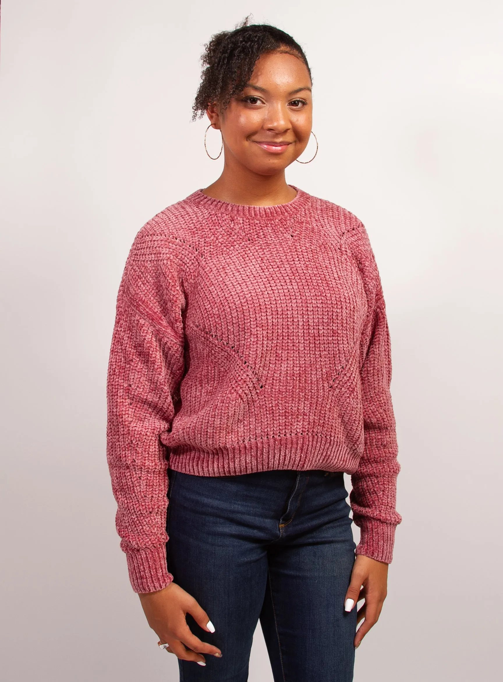Long Sleeve Crew Neck Knit Sweater