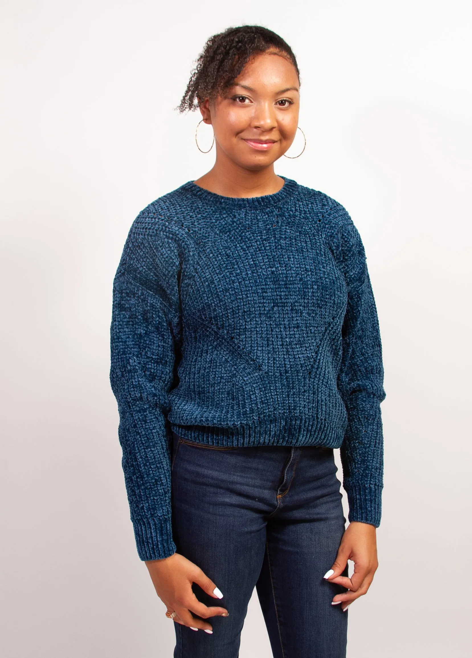 Long Sleeve Crew Neck Knit Sweater