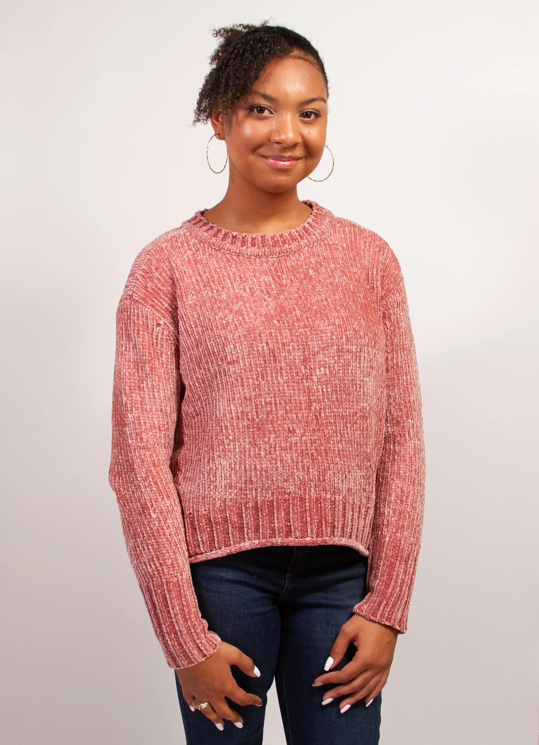 Long Sleeve Crew Neck Knit Sweater