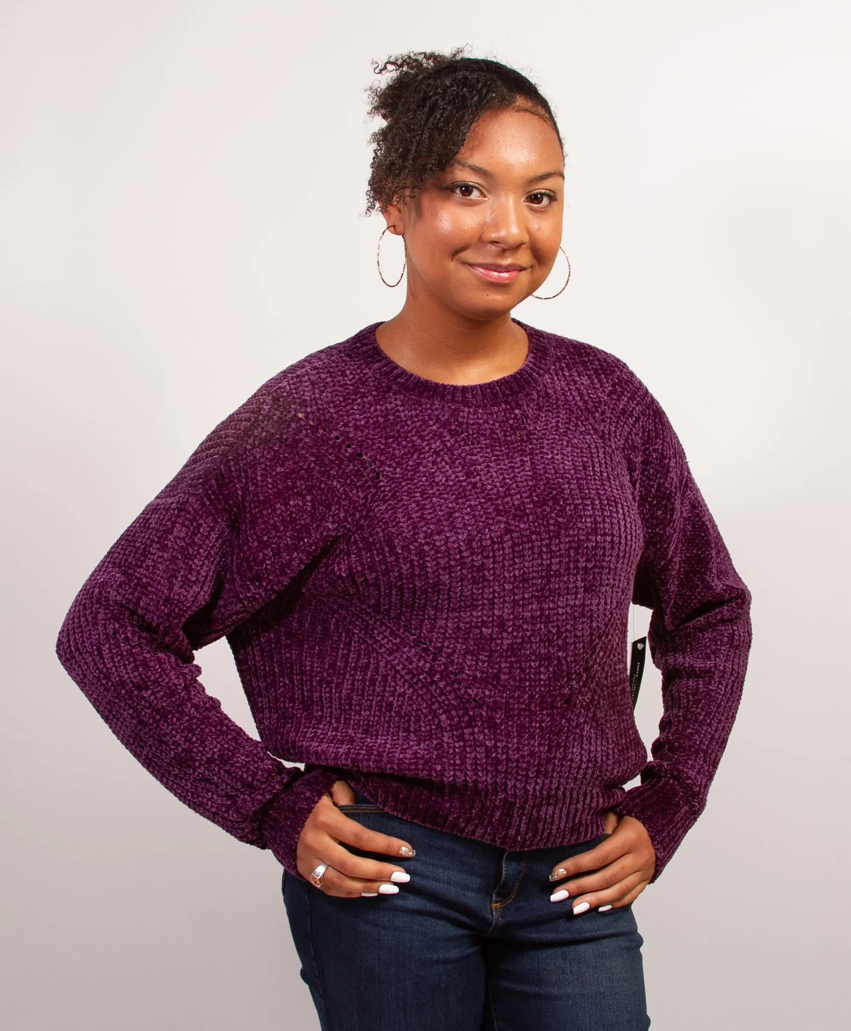 Long Sleeve Crew Neck Knit Sweater