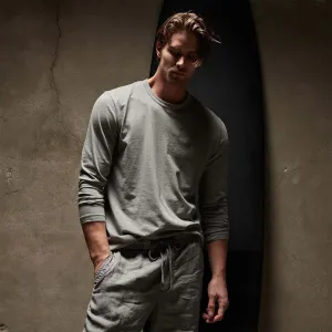 Long Sleeve Crew Neck - Silver Grey Pigment