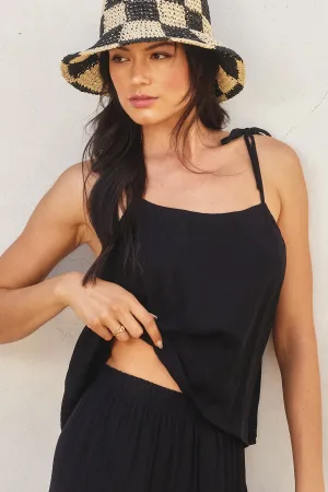 Loren Tie Shoulder Boxy Cami Top