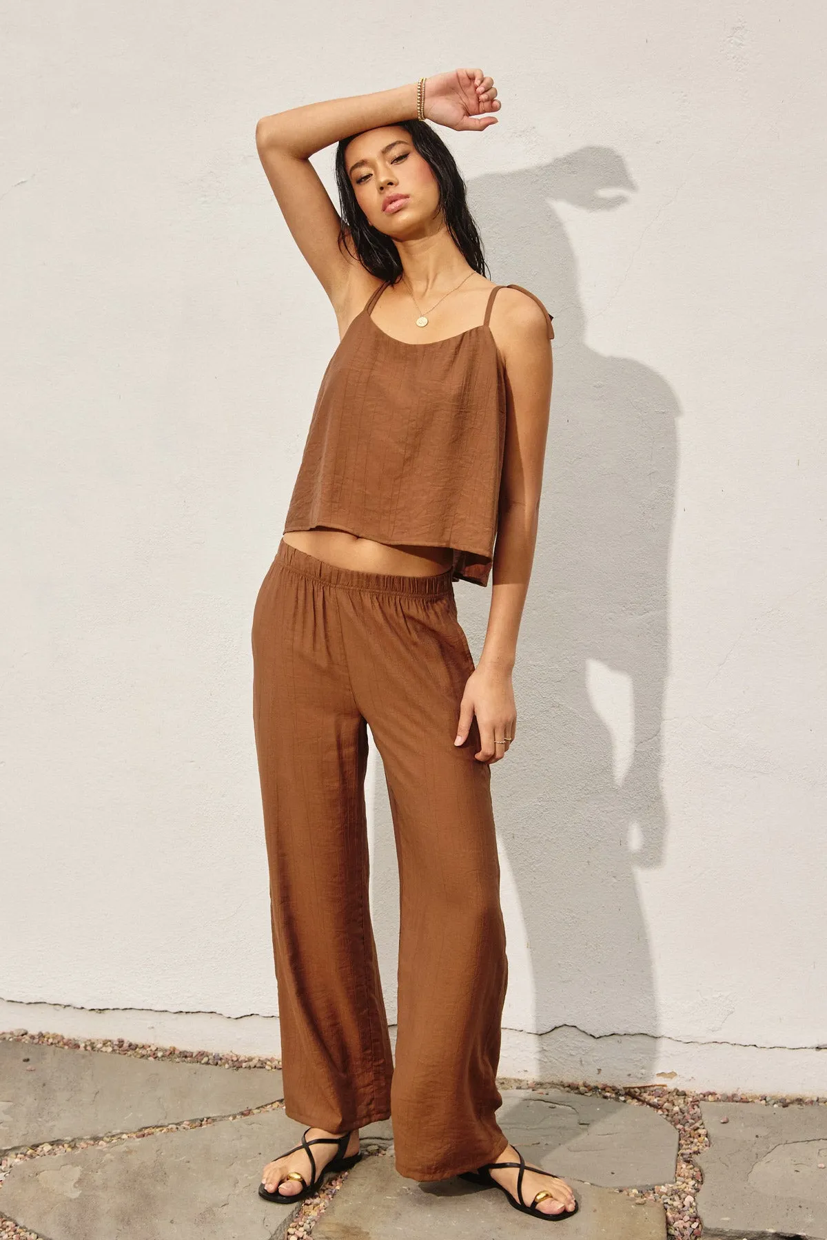 Loren Tie Shoulder Boxy Cami Top