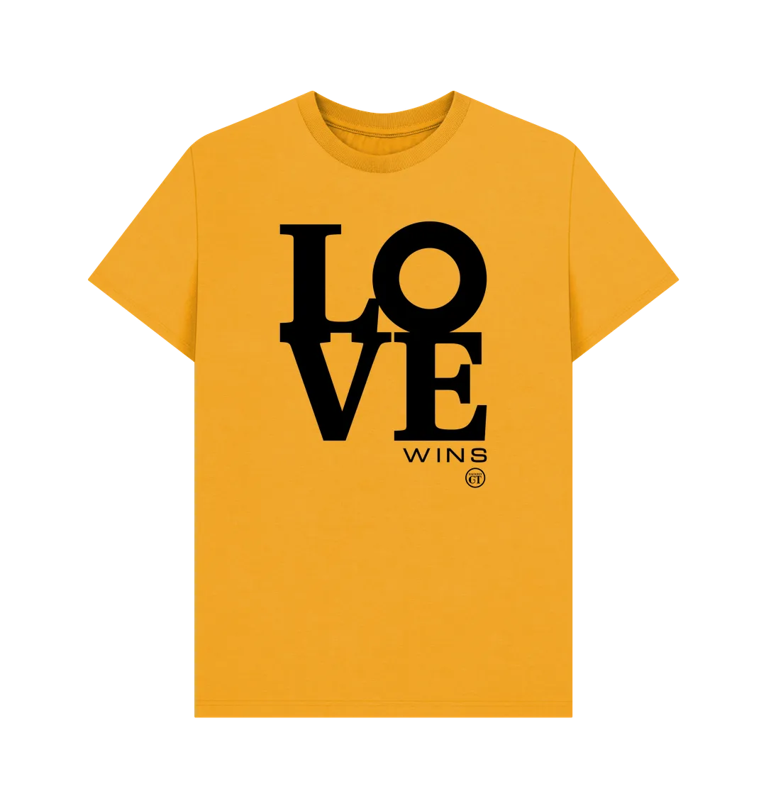 Loved Up. 100% organic tee.  White, Pink, Oat, Mustard.   Free UK post