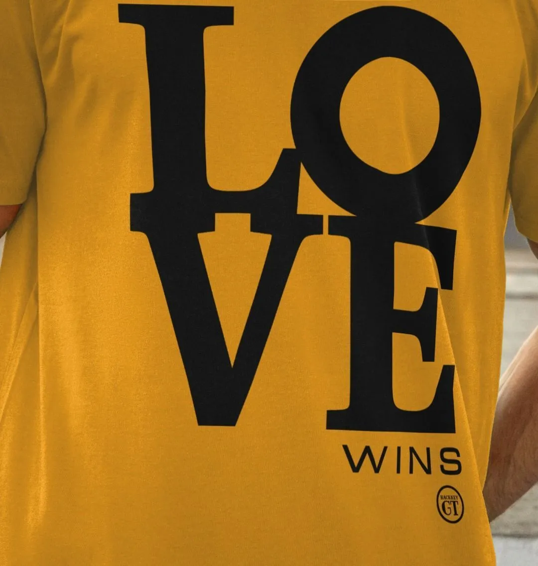 Loved Up. 100% organic tee.  White, Pink, Oat, Mustard.   Free UK post