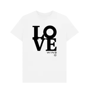 Loved Up. 100% organic tee.  White, Pink, Oat, Mustard.   Free UK post